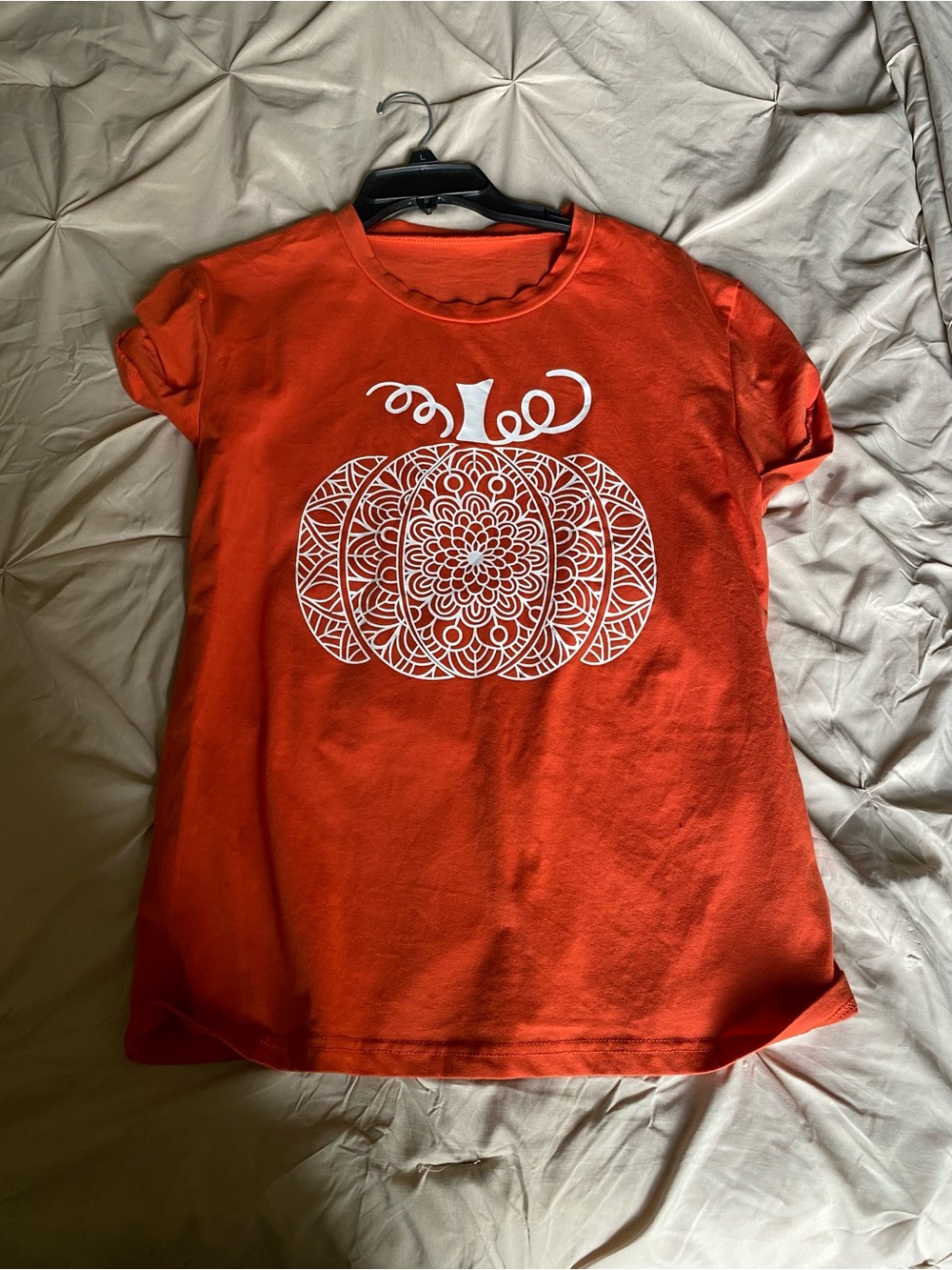 Women's Orange Pumpkin Graphic Tee